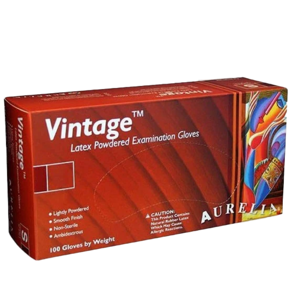 Aurelia Vintage Latex Powdered Gloves Small x 100