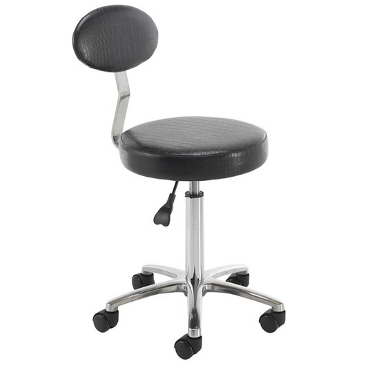 REM Cutting Stool With Backrest Black