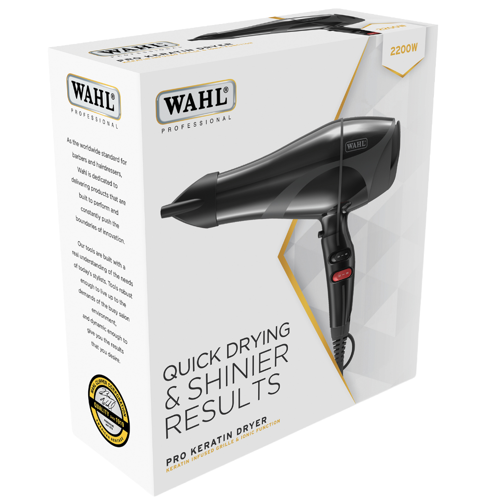 Wahl Professional Pro Keratin Hair Dryer 2200W Black