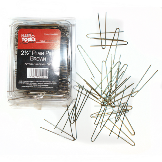 Hair Tools Plain Pins Brown 2.5 Inch 500 Pack
