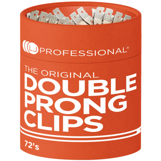LJ Professional Double Prong Curl Clips 72 Pack