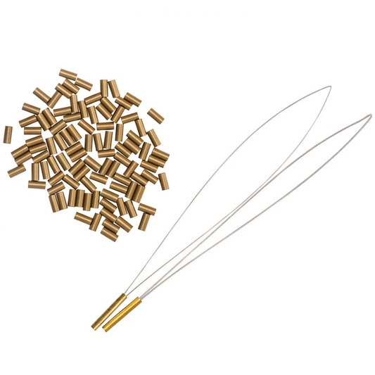 Balmain Micro Rings Brown 100 Pack