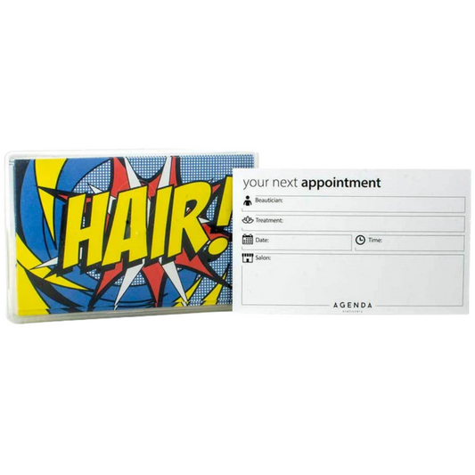 Agenda Appointment Cards Pop Art Hair 100 Pack