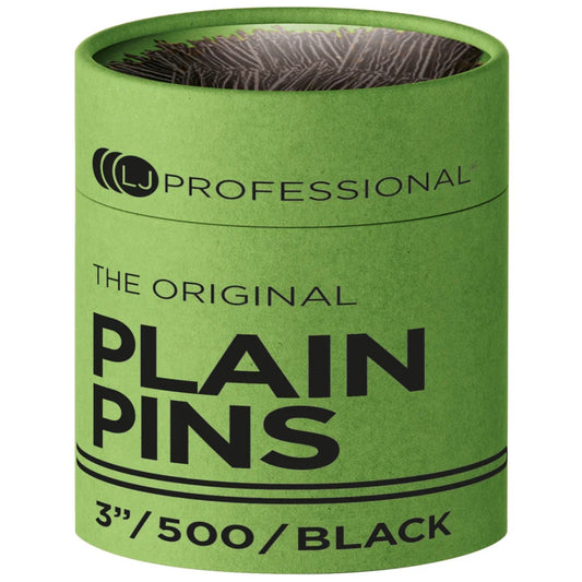 LJ Professional Plain Hair Pins Black 3 Inch 500 Pack