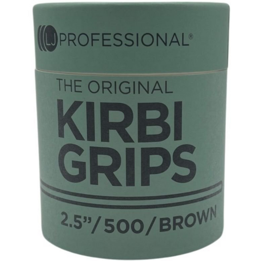 LJ Professional Wavy KirbiGrips Brown 2.5 Inch 500 Pack