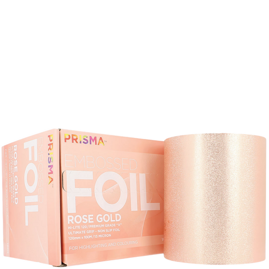 Prisma Embossed Foil Sheets Rose Gold 120mm x 100m