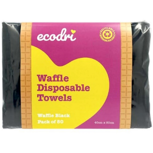 EcoDri Waffle Disposable Towels Black 5 Pack