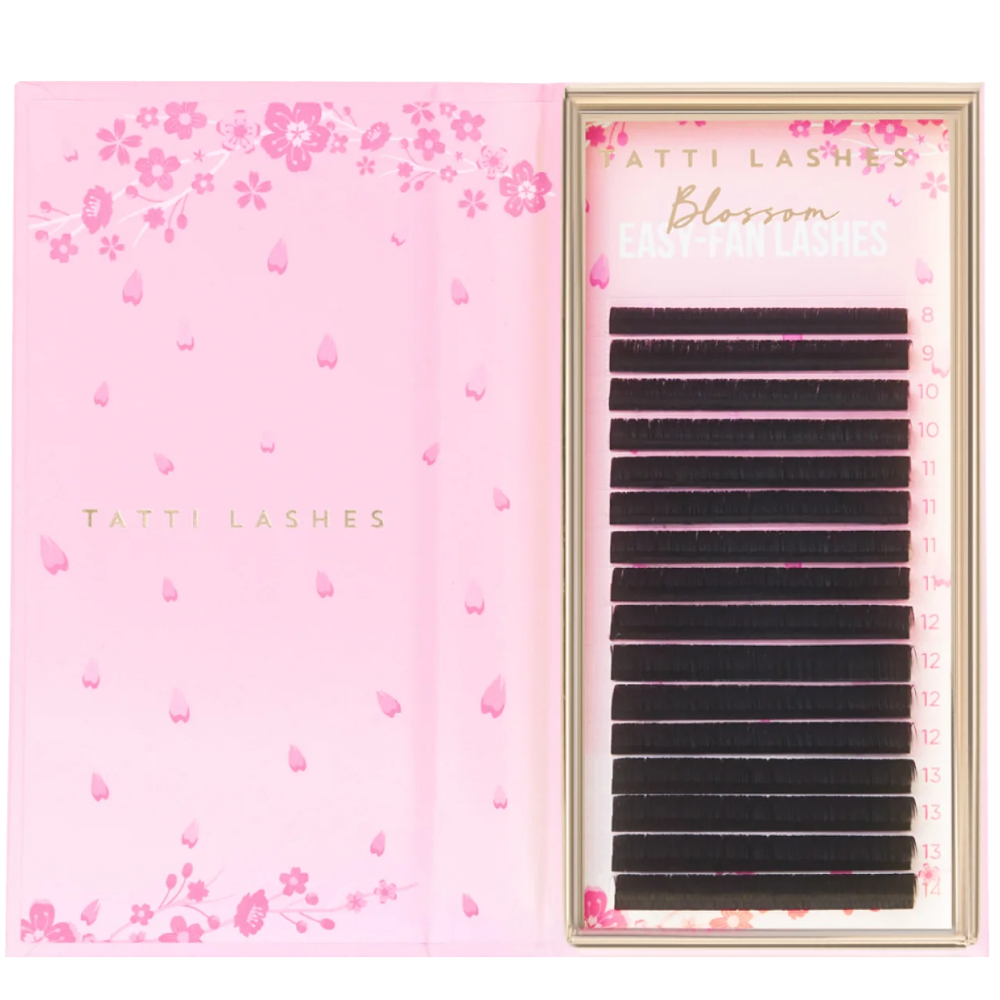 Tatti Lashes Mixed Length C Curl 0.03 Blossom Easy-Fan Individual Lashes Black