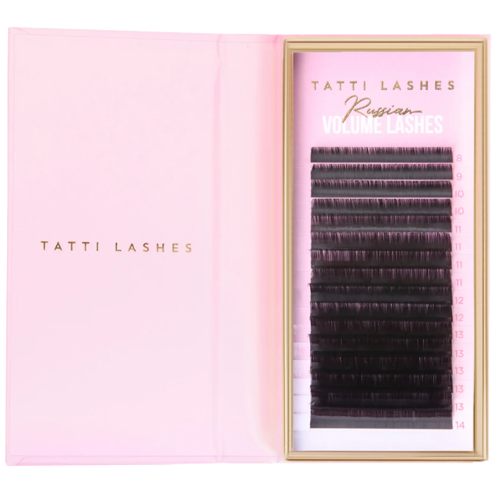 Tatti Lashes Mixed Length C Curl 0.03 Russian Volume Individual Lashes Black