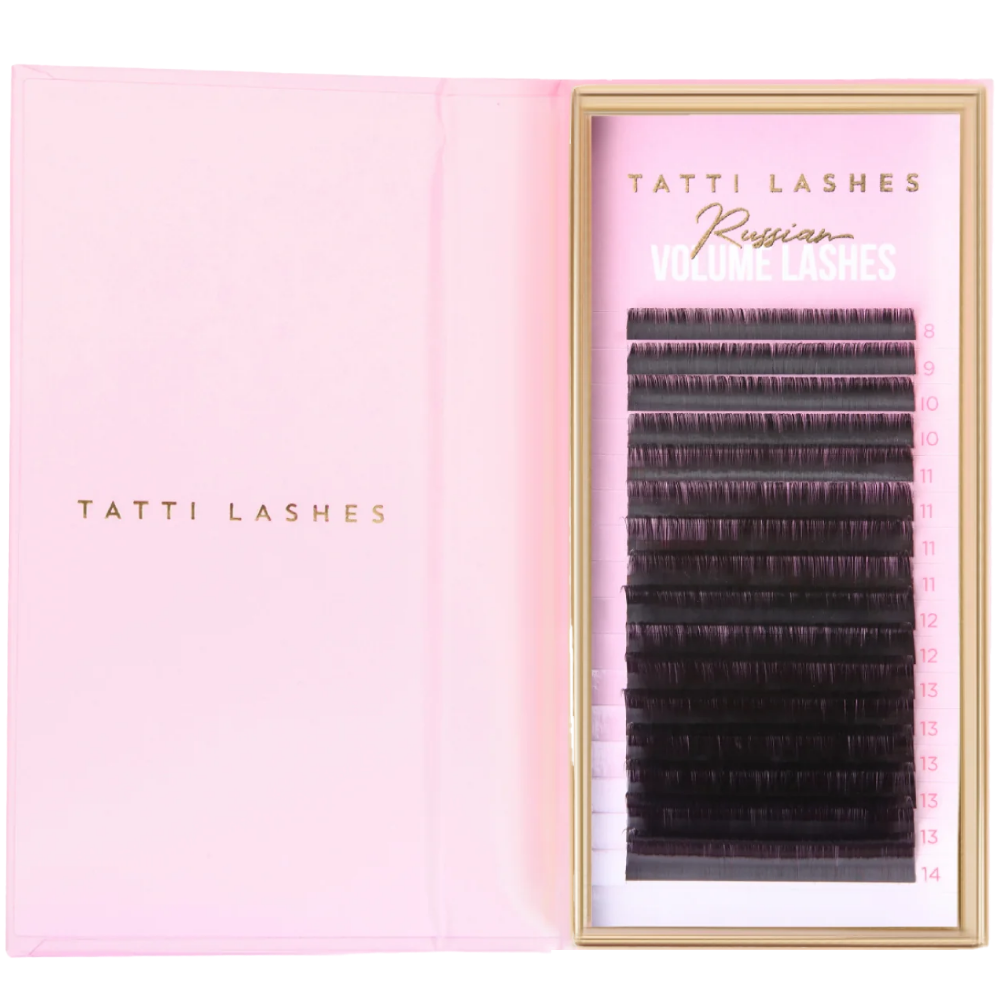 Tatti Lashes Mixed Length C Curl 0.05 Russian Volume Individual Lashes Black