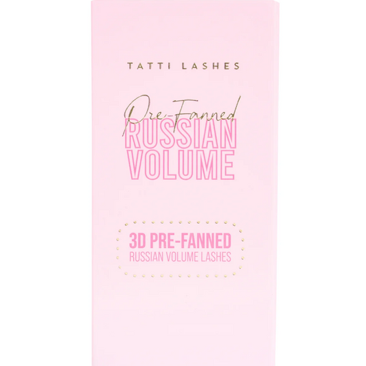 Tatti Lashes 11mm C Curl Pre-Fanned Russian Volume 3D Individual Lashes Black