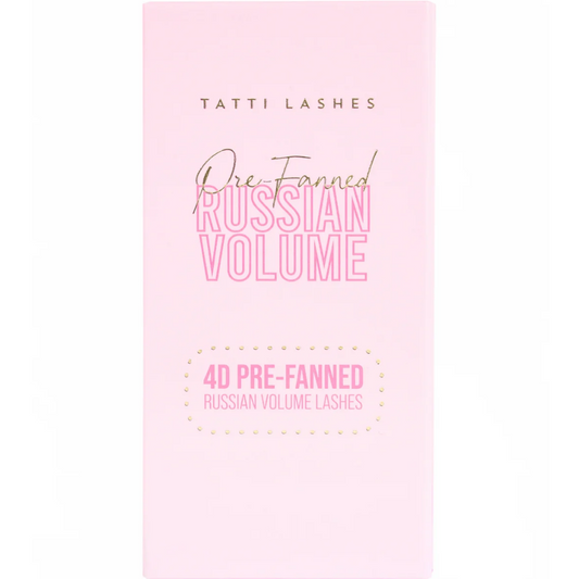 Tatti Lashes 15mm C Curl Pre-Fanned Russian Volume 4D Individual Lashes Black