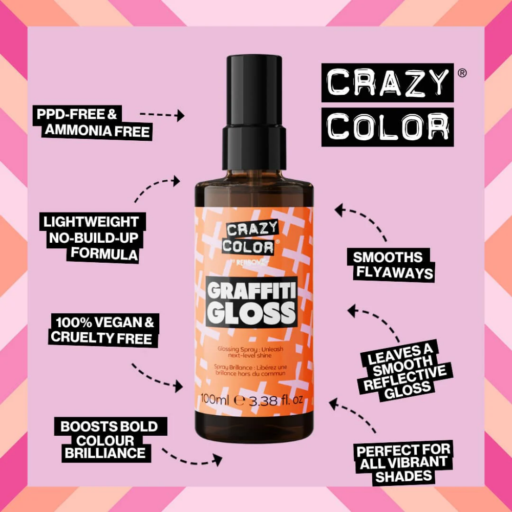 Crazy Colour Graffiti Gloss Spray 100ml, view 2