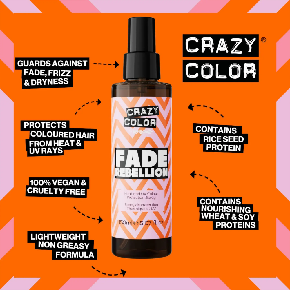 Crazy Colour Fade Rebellion Heat Protector 150ml, view 2