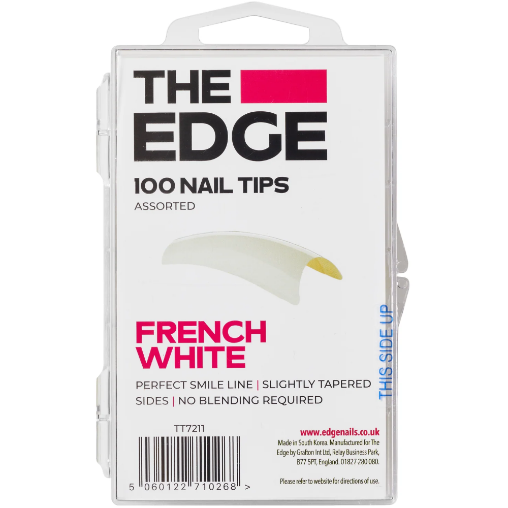 The Edge French Tips Assorted White 100 Pack