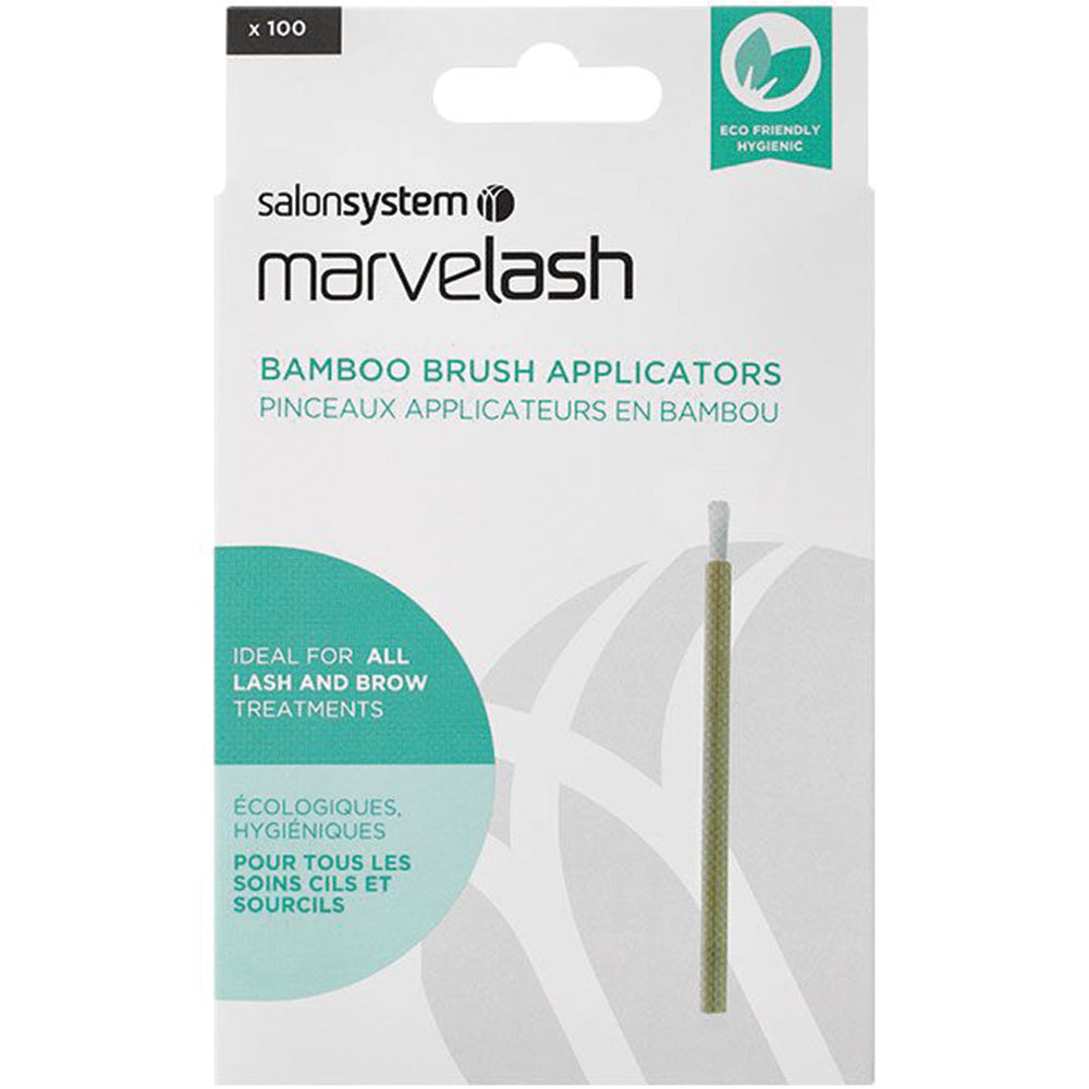 Salon System Marvelash Bamboo Brush Applicator 100 Pack