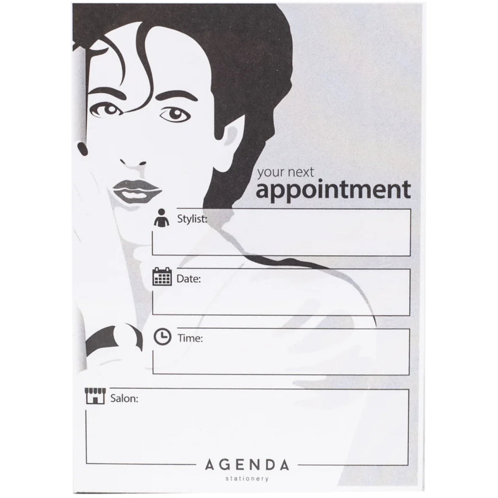 Agenda Appointment Cards Stylist Grey/White 100 Pack