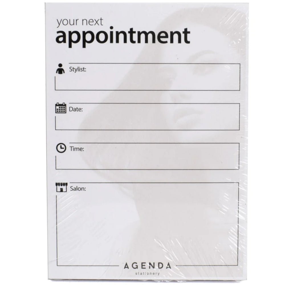 Agenda Appointment Cards Stylist Beige/White 100 Pack