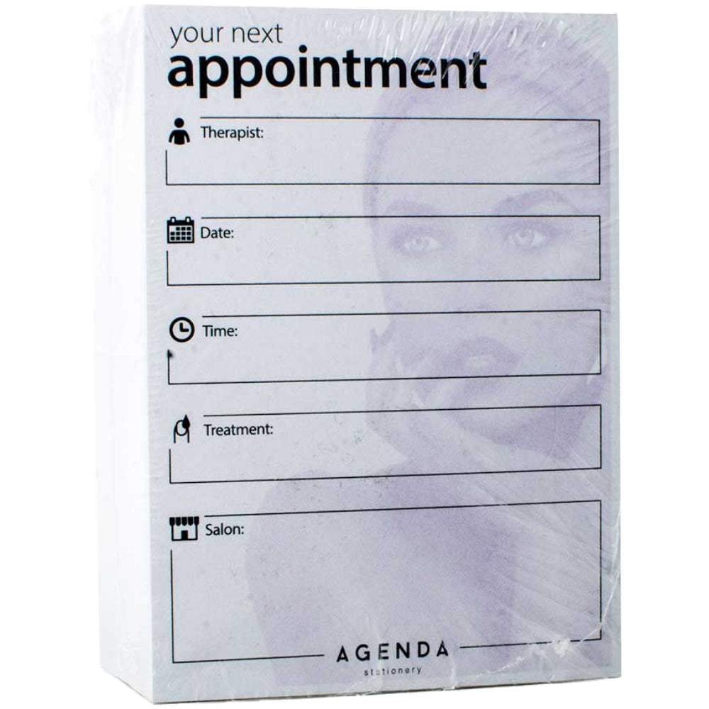 Agenda Appointment Cards Therapist Purple/White 100 Pack