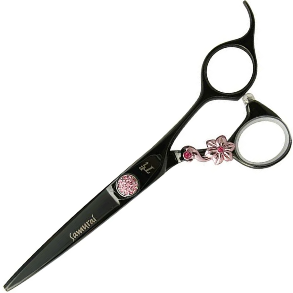 TRI Samurai Scissors Pink Flower 5.5 Inch