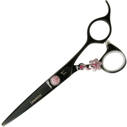 TRI Samurai Scissors Pink Flower 5.5 Inch