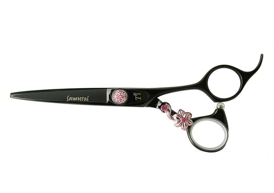 TRI Samurai Scissors Pink Flower 5.5 Inch
