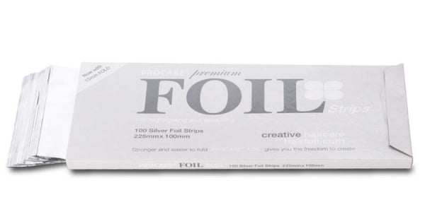 Procare Premium Hair Foil Strips Silver 225mm x 100mm 100 Pack