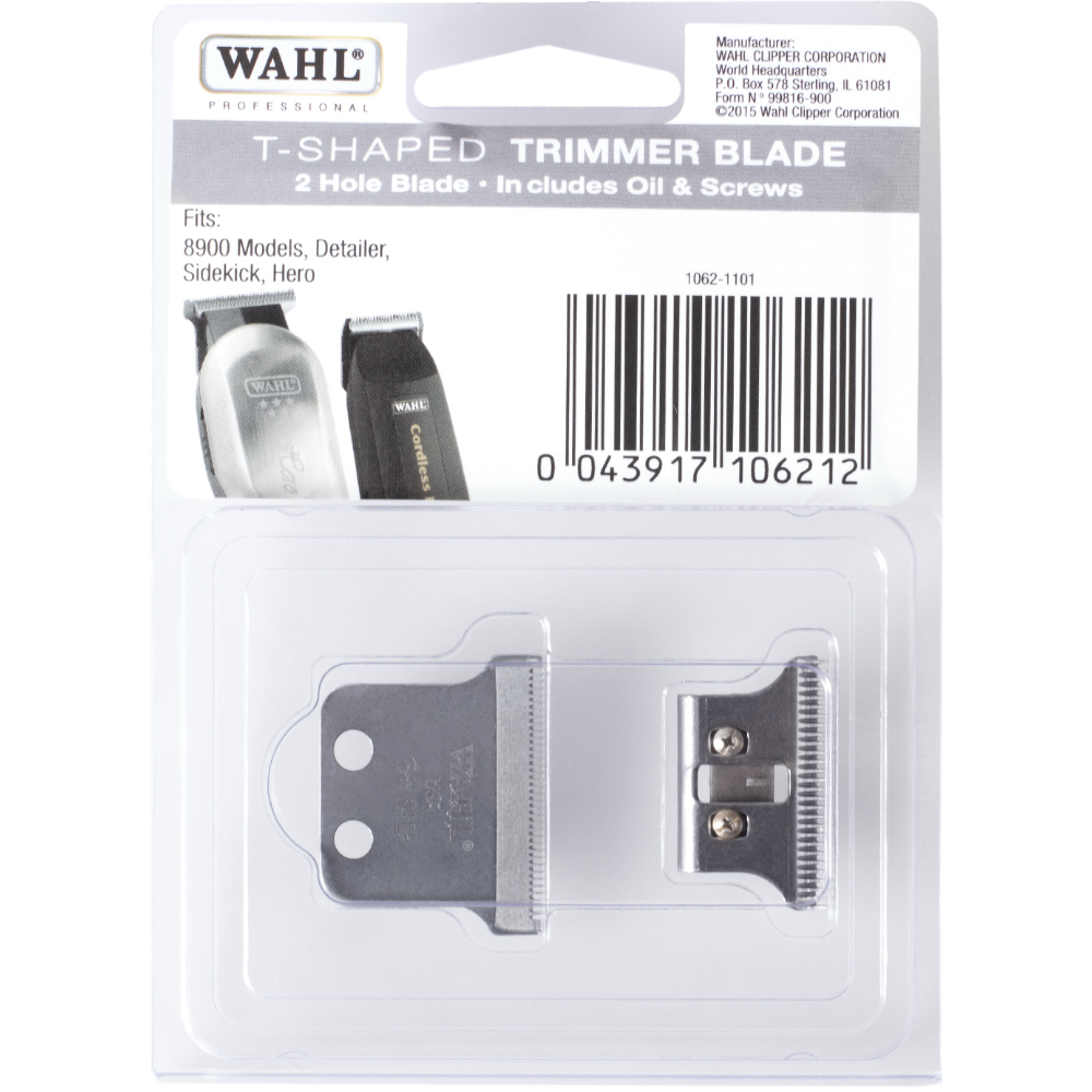 Wahl Professional T-Shaped 2-Hole Detailer Trimmer Replacement Blade Set 1062-1101 0.4mm