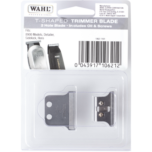 Wahl Professional T-Shaped 2-Hole Detailer Trimmer Replacement Blade Set 1062-1101 0.4mm