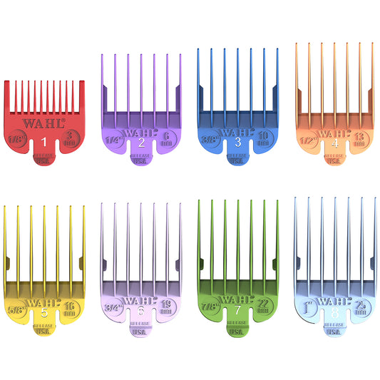 Wahl Professional Coloured Clipper Attachment Set 1-8