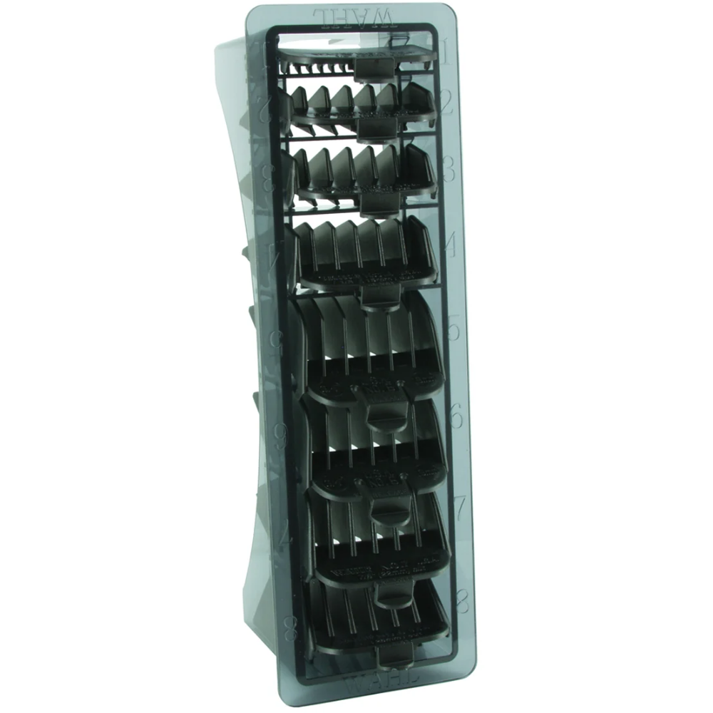 Wahl Professional Plastic Clipper Attachment Comb Set Black