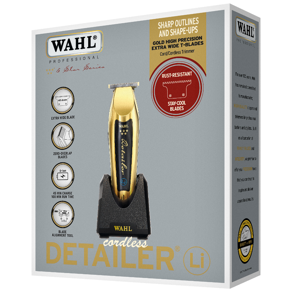 Wahl Professional Detailer Li Cordless Trimmer Gold