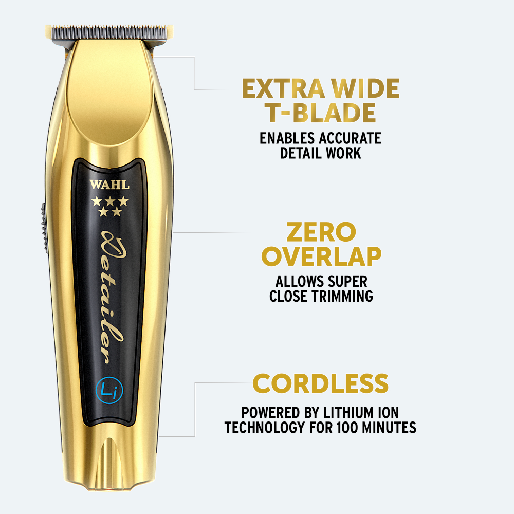 Wahl Professional Detailer Li Cordless Trimmer Gold