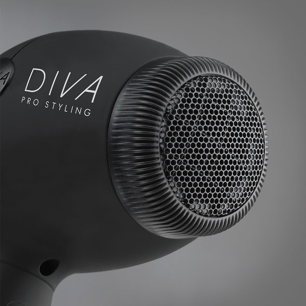 Diva Ultima 5000 Pro Hair Dryer Black Rubberised