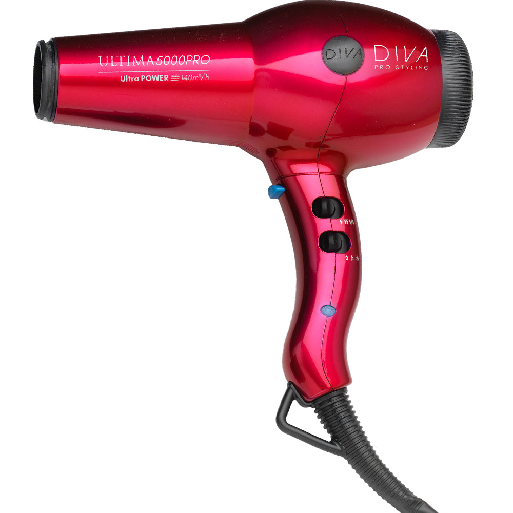 Diva Ultima 5000 Hair Dryer Pro Red