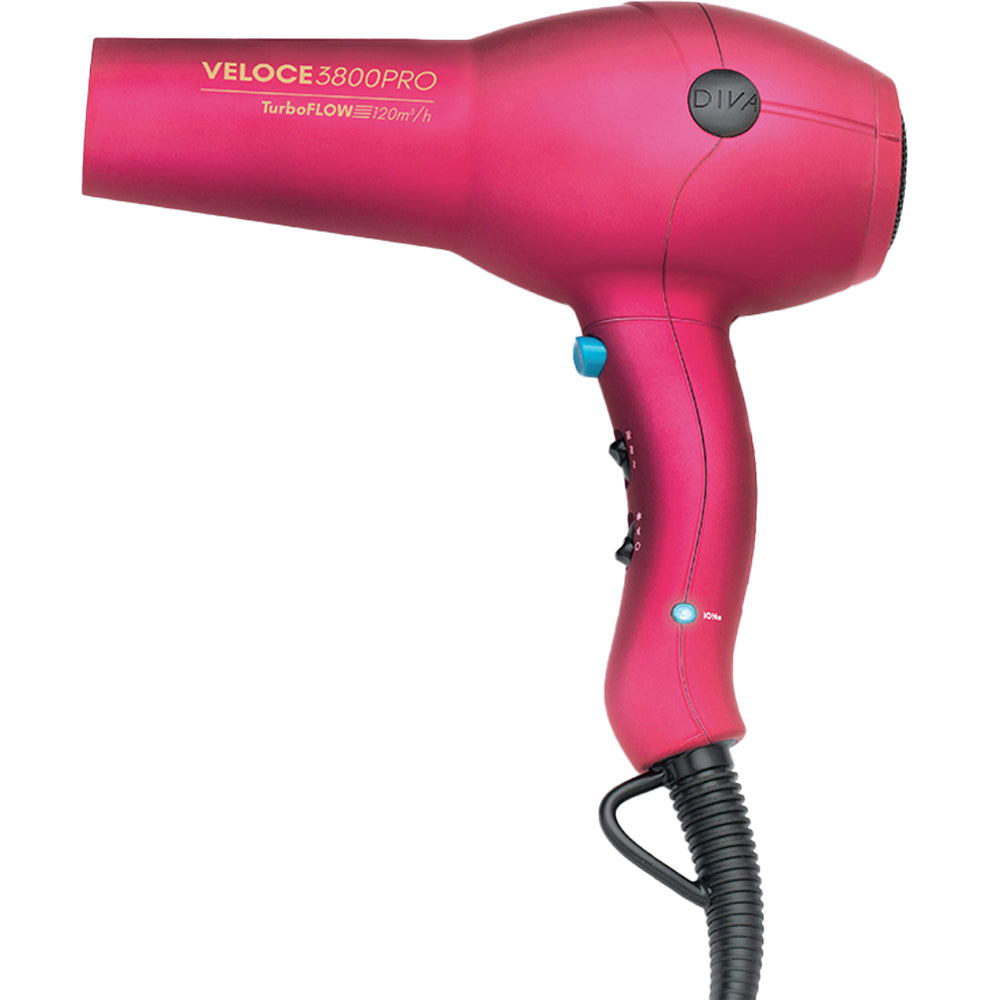 Diva Veloce 3800 Pro Hair Dryer Pink