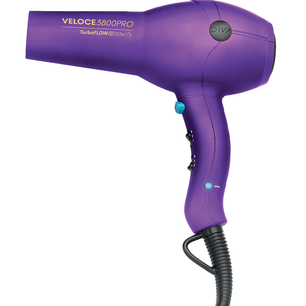 Diva Veloce 3800 Pro Hair Dryer Purple