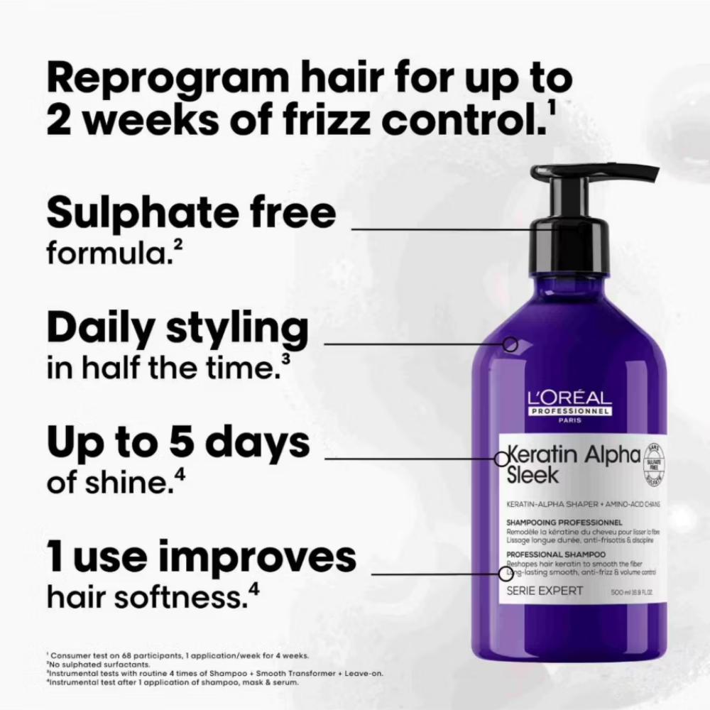 L'Oréal Professionnel Keratin Alpha Sleek Shampoo 500ml