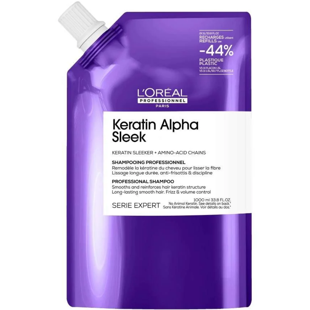 L'Oréal Professionnel Keratin Alpha Sleek Shampoo Refill 1000ml