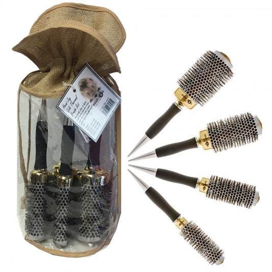Head Jog Thermal Brush Set Gold