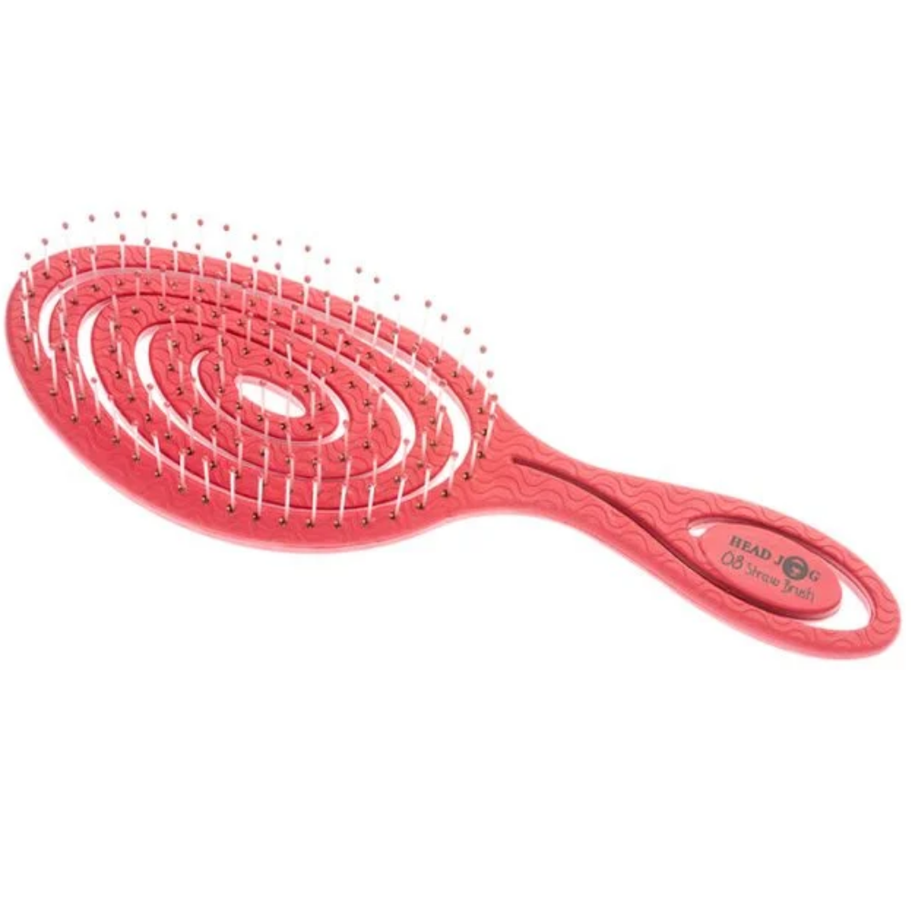 Head Jog Straw Paddle Brush 08 Raspberry