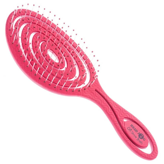 Head Jog Straw Paddle Brush 08 Raspberry