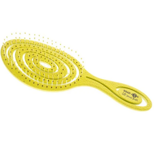 Head Jog Straw Paddle Brush 08 Gooseberry