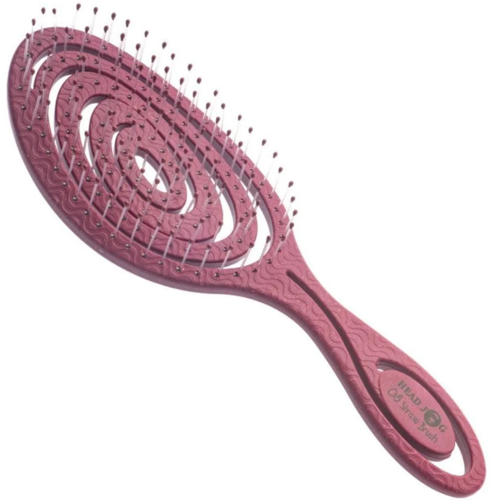 Head Jog Straw Paddle Brush 08 Mulberry
