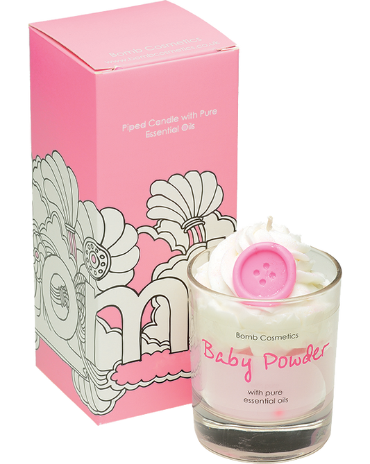 Bomb Cosmetics Baby Powder Piped Candle