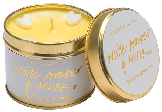 Bomb Cosmetics White Amber & Musk Tin Candle