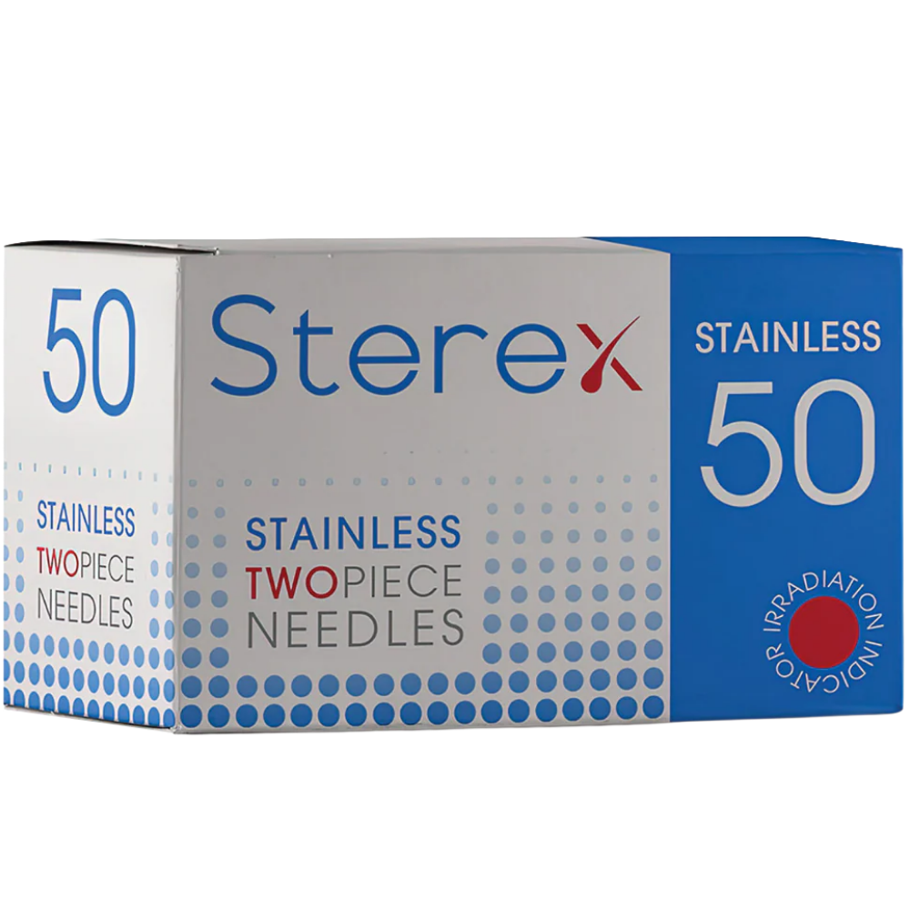 Sterex Stainless Steel Two Piece Needles F3S 50 Pack