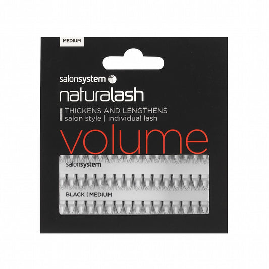 Salon System Naturalash Individual Lashes Black Medium