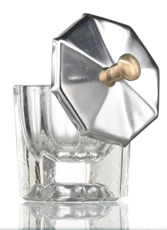 Star Nails Glass Dappen Dish & Cover