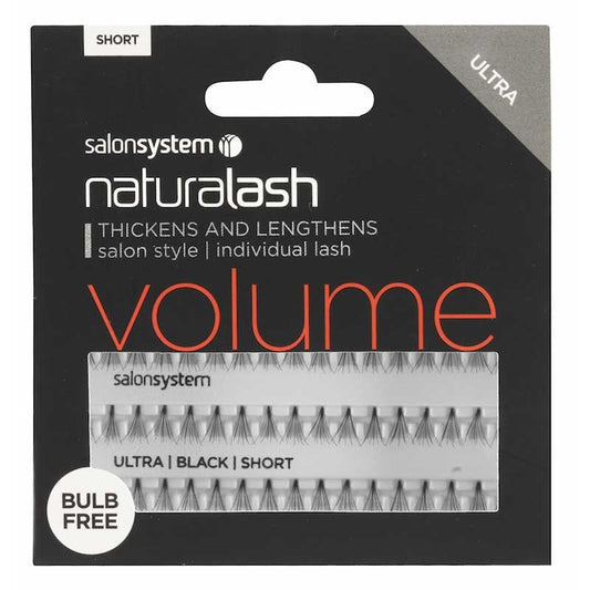 Salon System Naturalash Individual Lashes Ultra Black Short